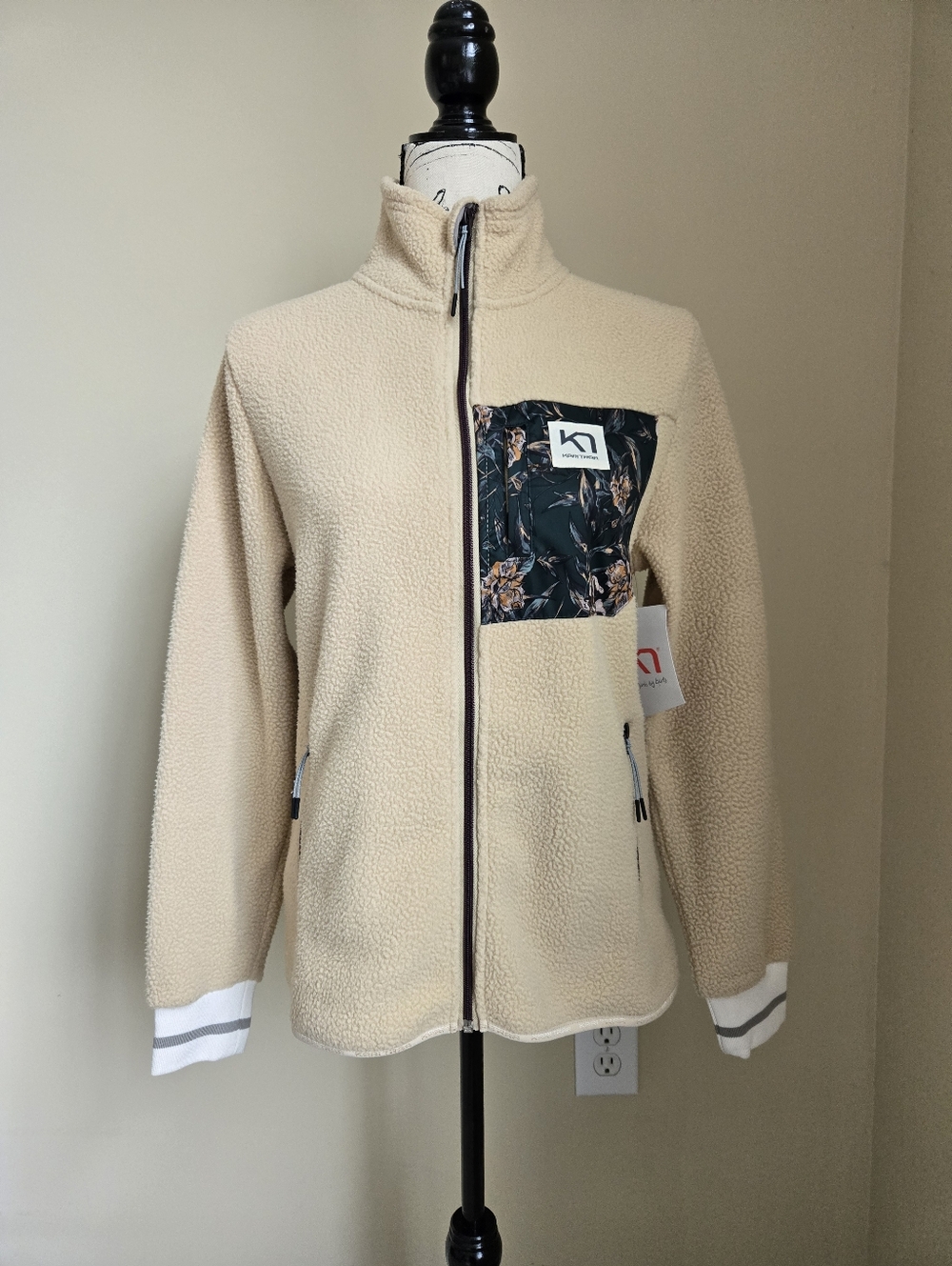 Kari Traa Rothe Midlayer Fleece Jacket Womens S Oat Full Zip
